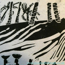 Load image into Gallery viewer, 1960s Linocut by Marie Whitby. Sakumono Beach. Signed and Dated 1963
