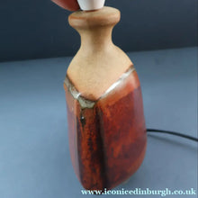 Load image into Gallery viewer, 1960s Medium TREMAEN Nanceddan Pottery Table Lamp. Original Hessian Shade &amp; Paper Label on Base
