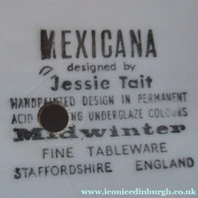 Load image into Gallery viewer, 1960s Original Jessie Tait Mexicana Midwinter Sandwich Plate with Handle
