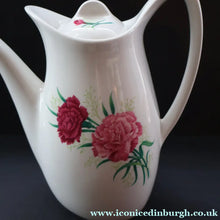 Load image into Gallery viewer, 1960s Midwinter Stylecraft Fashion Shape Coffee Pot. Rarer Pink Carnation Pattern - British Ceramics
