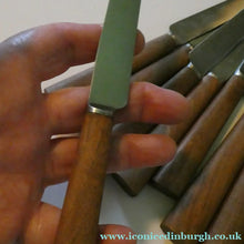 Load image into Gallery viewer, 1960s Mills Moore Walnut and Steel Cutlery Canteen. Original Box. Sheffield

