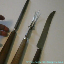 Load image into Gallery viewer, 1960s Mills Moore Walnut and Steel Cutlery Canteen. Original Box. Sheffield
