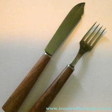 Load image into Gallery viewer, 1960s Mills Moore Walnut and Steel Cutlery Canteen. Original Box. Sheffield
