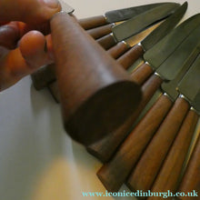 Load image into Gallery viewer, 1960s Mills Moore Walnut and Steel Cutlery Canteen. Original Box. Sheffield

