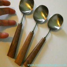 Load image into Gallery viewer, 1960s Mills Moore Walnut and Steel Cutlery Canteen. Original Box. Sheffield
