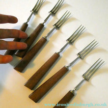 Load image into Gallery viewer, 1960s Mills Moore Walnut and Steel Cutlery Canteen. Original Box. Sheffield
