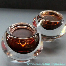 Load image into Gallery viewer, 1960s MONA MORALES SCHILDT Kosta Miniature SWEDISH Glass Bowl. With Kosta Label and Signed SH 5358
