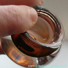 Load image into Gallery viewer, 1960s MONA MORALES SCHILDT Kosta Miniature SWEDISH Glass Bowl. With Kosta Label and Signed SH 5358
