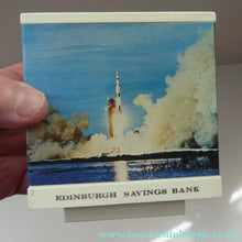 Load image into Gallery viewer, 1960s MOON LANDING Apollo 11. Original 1969 Issue Money Bank. Made in Finland for Edinburgh Savings Bank
