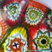 Load image into Gallery viewer, Vintage Made in Murano Label Close Pack Paperweight Millefiori Canes
