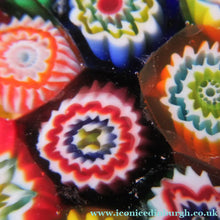 Load image into Gallery viewer, Vintage Made in Murano Label Close Pack Paperweight Millefiori Canes
