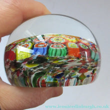 Load image into Gallery viewer, Vintage Made in Murano Label Close Pack Paperweight Millefiori Canes
