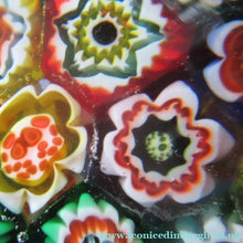 Load image into Gallery viewer, Vintage Made in Murano Label Close Pack Paperweight Millefiori Canes
