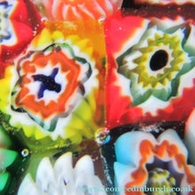 Load image into Gallery viewer, Vintage Made in Murano Label Close Pack Paperweight Millefiori Canes
