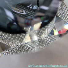 Load image into Gallery viewer, 1960s MURANO Glass Bowl. Vintage Sommerso Geode Grey and Clear Glass Chunky Bowl
