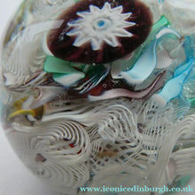 Load image into Gallery viewer, Vintage 1960s FRATELLO TOSO Paperweight; Large Millefiori Canes and Scambled Latticino Canes
