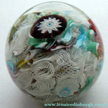 Load image into Gallery viewer, Vintage 1960s FRATELLO TOSO Paperweight; Large Millefiori Canes and Scambled Latticino Canes
