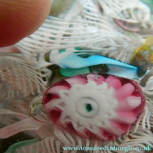 Load image into Gallery viewer, Vintage 1960s FRATELLO TOSO Paperweight; Large Millefiori Canes and Scambled Latticino Canes
