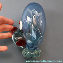 Load image into Gallery viewer, Vintage 1960s MURANO Glass Comical Dog with Large Head with Large Applied Eyes, Red Nose and Wee Sticky Out Tongue
