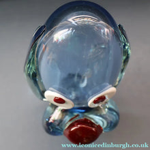 Load image into Gallery viewer, Vintage 1960s MURANO Glass Comical Dog with Large Head with Large Applied Eyes, Red Nose and Wee Sticky Out Tongue
