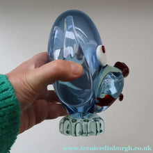 Load image into Gallery viewer, Vintage 1960s MURANO Glass Comical Dog with Large Head with Large Applied Eyes, Red Nose and Wee Sticky Out Tongue
