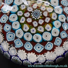 Load image into Gallery viewer, 1960s Murano Glass Paperweight. Fratelli Toso. Magnum Size. Fine Carpet of Millefiori Example - Paperweight Archive
