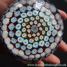 Load image into Gallery viewer, 1960s Murano Glass Paperweight. Fratelli Toso. Magnum Size. Fine Carpet of Millefiori Example - Paperweight Archive
