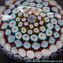 Load image into Gallery viewer, 1960s Murano Glass Paperweight. Fratelli Toso. Magnum Size. Fine Carpet of Millefiori Example - Paperweight Archive
