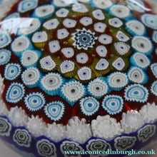 Load image into Gallery viewer, 1960s Murano Glass Paperweight. Fratelli Toso. Magnum Size. Fine Carpet of Millefiori Example - Paperweight Archive
