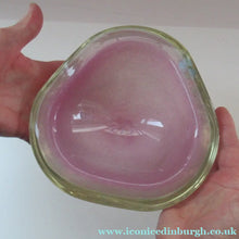 Load image into Gallery viewer, Vintage Murano Glass Geode Bowl Pink and White Seguso Style
