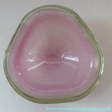Load image into Gallery viewer, Vintage Murano Glass Geode Bowl Pink and White Seguso Style
