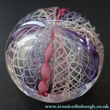 Load image into Gallery viewer, 1960s Murano Glass Zanfirico Filigrana Paperweight possibly by Fratelli Toso - Paperweight
