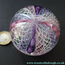 Load image into Gallery viewer, 1960s Murano Glass Zanfirico Filigrana Paperweight possibly by Fratelli Toso - Paperweight
