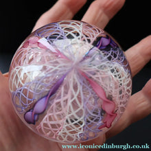 Load image into Gallery viewer, 1960s Murano Glass Zanfirico Filigrana Paperweight possibly by Fratelli Toso - Paperweight
