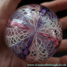 Load image into Gallery viewer, 1960s Murano Glass Zanfirico Filigrana Paperweight possibly by Fratelli Toso - Paperweight
