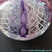 Load image into Gallery viewer, 1960s Murano Glass Zanfirico Filigrana Paperweight possibly by Fratelli Toso - Paperweight
