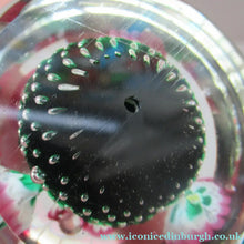 Load image into Gallery viewer, Vintage Murarno Fratelli Toso Paperweight with Print Flowers
