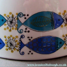 Load image into Gallery viewer, 1960s NORWEGIAN CLUPEA (Herring) Design. RARE Large Serving Bowl. Figgjo Flint, Turi Design 
