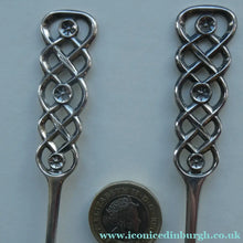 Load image into Gallery viewer, David Andersen 1960s NORWEGIAN 830 Solid Silver Pickle Fork and Small Cream Spoon
