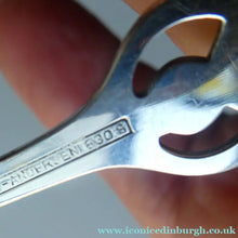 Load image into Gallery viewer, David Andersen 1960s NORWEGIAN 830 Solid Silver Pickle Fork and Small Cream Spoon
