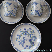 Load image into Gallery viewer, 1960s Norwegian Figgjo Flint Ceramics. Two Large Cups Saucers &amp; Side Plate. Lotte Design - European Ceramics
