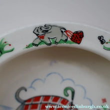 Load image into Gallery viewer, 1960s Norwegian Figgjo Flint Pair of Nursery Bowls. Elephant and Bear Designs - European Ceramics
