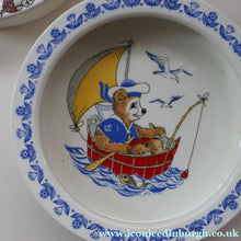 Load image into Gallery viewer, 1960s Norwegian Figgjo Flint Pair of Nursery Bowls. Elephant and Bear Designs - European Ceramics
