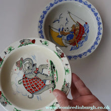 Load image into Gallery viewer, 1960s Norwegian Figgjo Flint Pair of Nursery Bowls. Elephant and Bear Designs - European Ceramics
