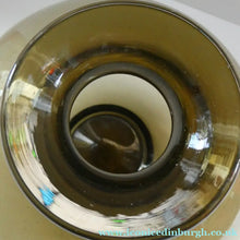 Load image into Gallery viewer, 1960s NORWEGIAN Glass Vase with etched Plus Mark on the base. 7 inches
