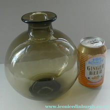 Load image into Gallery viewer, 1960s NORWEGIAN Glass Vase with etched Plus Mark on the base. 7 inches
