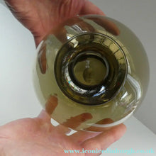 Load image into Gallery viewer, 1960s NORWEGIAN Glass Vase with etched Plus Mark on the base. 7 inches

