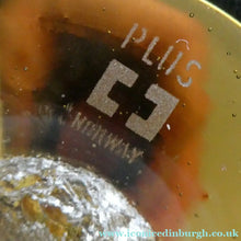 Load image into Gallery viewer, 1960s NORWEGIAN Glass Vase with etched Plus Mark on the base. 7 inches
