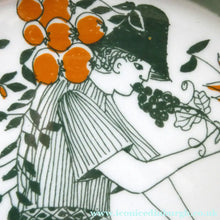 Load image into Gallery viewer, 1960s Norwegian PLATE by Figgjo Flint (Sicilia Design) by Turi Gramstad. A Boy with Grapes
