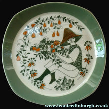 Load image into Gallery viewer, 1960s Norwegian PLATE by Figgjo Flint (Sicilia Design) by Turi Gramstad. A Boy with Tray of Orchard Fruits
